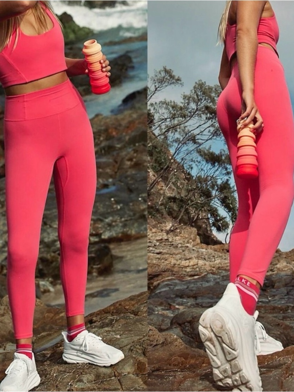 FP Movement Never Better Leggings Electric Sunset Pink M NWT